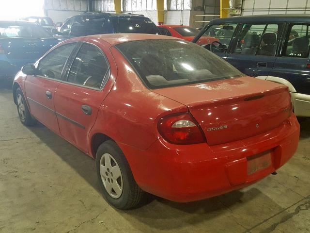 1B3ES26C55D207644 - 2005 DODGE NEON BASE RED photo 3