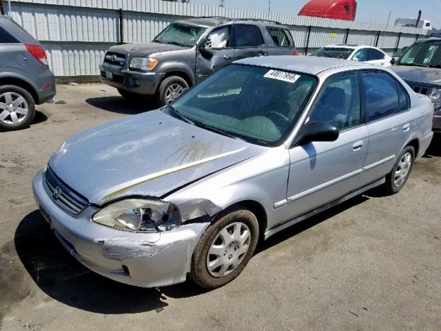 2HGEJ6619XH574447 - 1999 HONDA CIVIC BASE SILVER photo 2