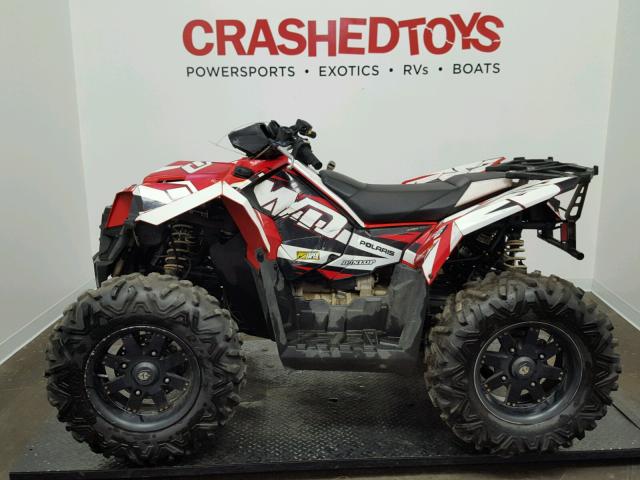 4XASVA852FA203871 - 2015 POLARIS SCRAMBLER RED photo 3