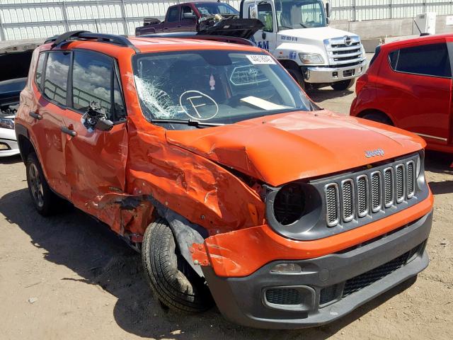 ZACCJBAB4JPG97500 - 2018 JEEP RENEGADE S ORANGE photo 1