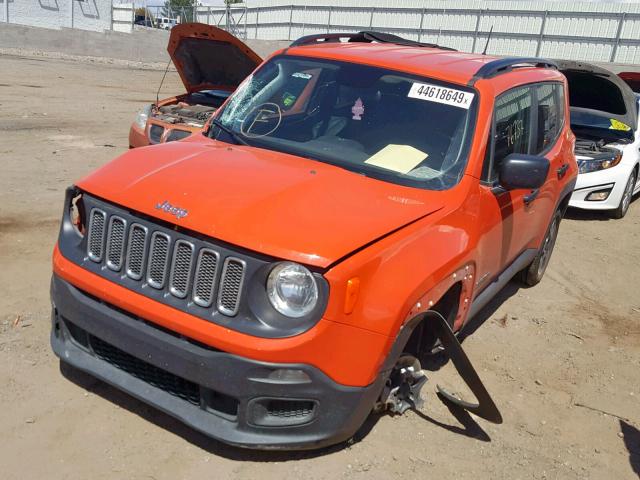 ZACCJBAB4JPG97500 - 2018 JEEP RENEGADE S ORANGE photo 2