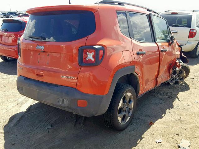 ZACCJBAB4JPG97500 - 2018 JEEP RENEGADE S ORANGE photo 4