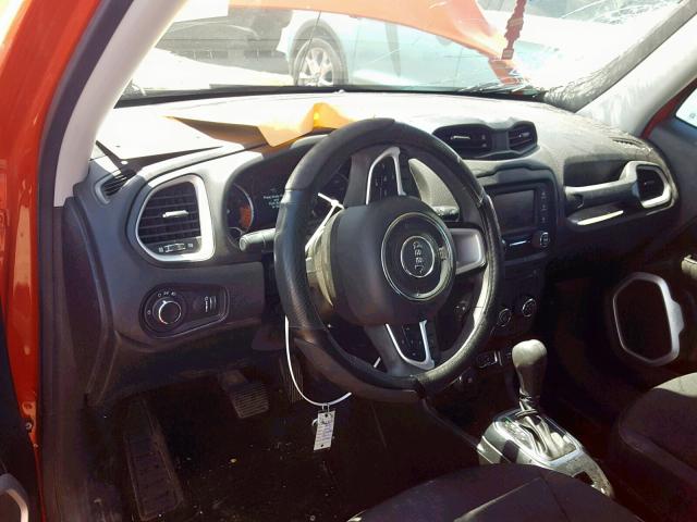 ZACCJBAB4JPG97500 - 2018 JEEP RENEGADE S ORANGE photo 9