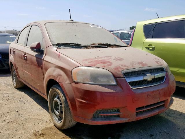 KL1TD5DE1AB125879 - 2010 CHEVROLET AVEO LS BURGUNDY photo 1