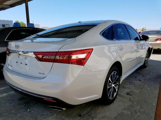 4T1BK1EB9HU261985 - 2017 TOYOTA AVALON XLE WHITE photo 4