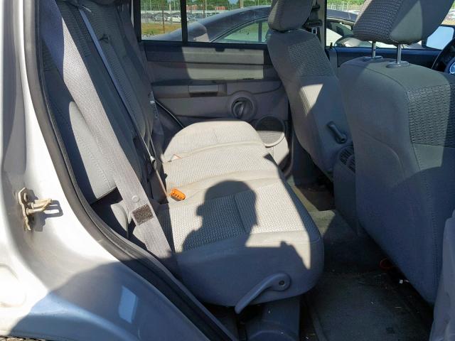 1J8HG48N16C281781 - 2006 JEEP COMMANDER 银色 照片 6