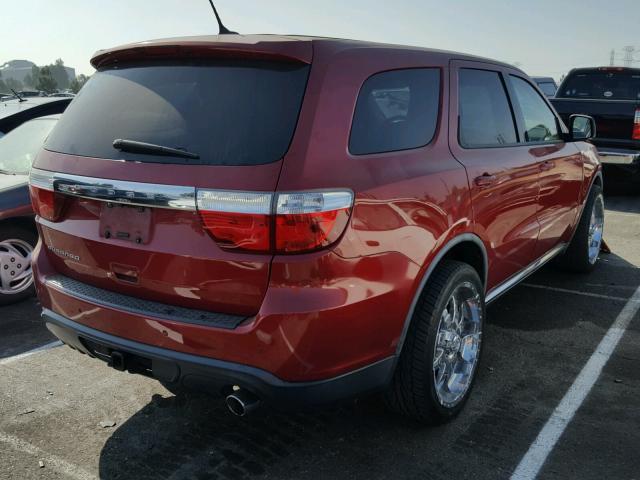 1D4RD2GG2BC623604 - 2011 DODGE DURANGO EX RED photo 4