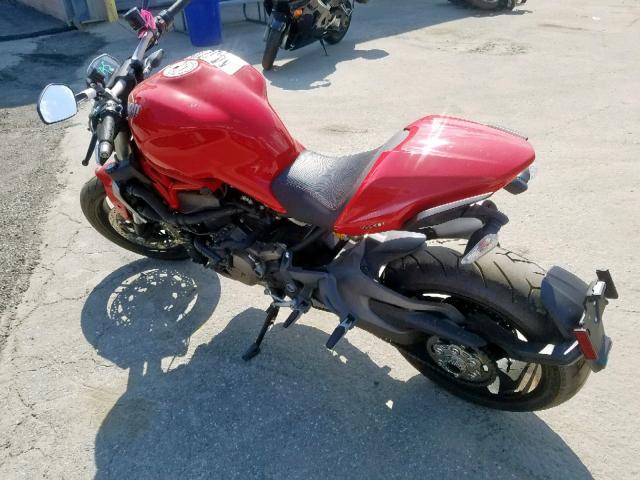 ZDM1RBSV8GB018649 - 2016 DUCATI MONSTER 12 RED photo 3