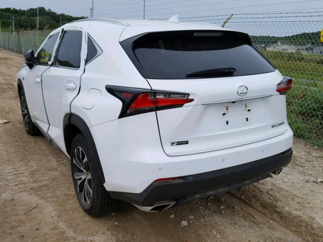 JTJBARBZ6G2081944 - 2016 LEXUS NX 200T WHITE photo 3