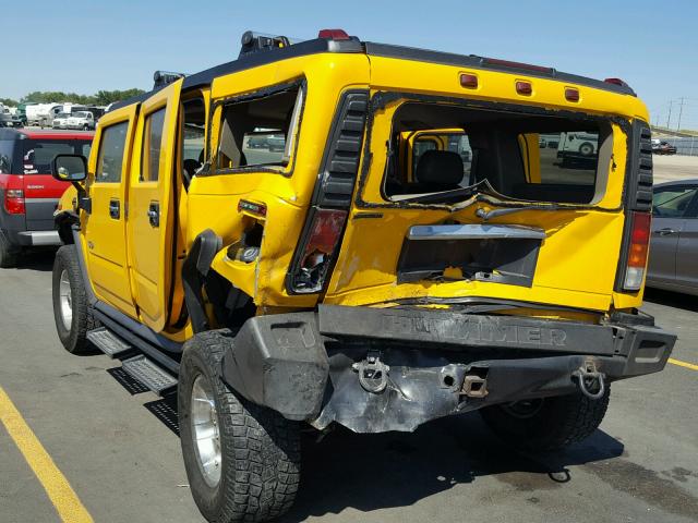5GRGN23UX3H113596 - 2003 HUMMER H2 YELLOW photo 3
