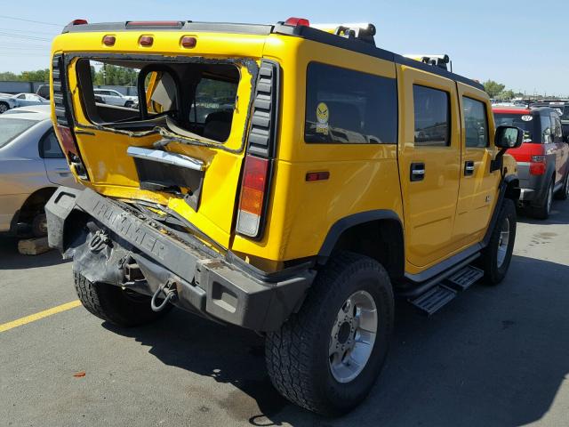 5GRGN23UX3H113596 - 2003 HUMMER H2 YELLOW photo 4