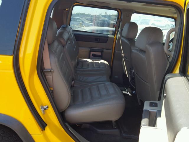 5GRGN23UX3H113596 - 2003 HUMMER H2 YELLOW photo 6