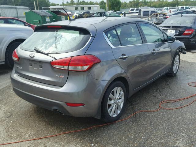 KNAFX5A86F5375374 - 2015 KIA FORTE EX CHARCOAL photo 4