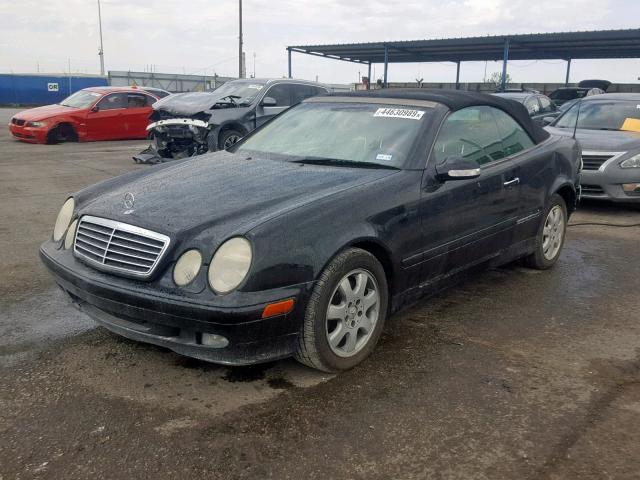 WDBLK65G21T088127 - 2001 MERCEDES-BENZ CLK 320 BLACK photo 2