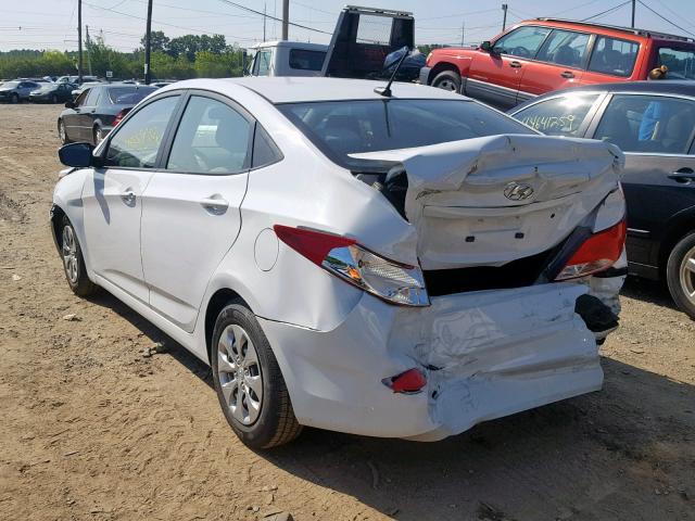 KMHCT4AE3HU375905 - 2017 HYUNDAI ACCENT SE WHITE photo 3