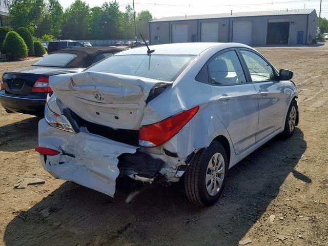 KMHCT4AE3HU375905 - 2017 HYUNDAI ACCENT SE WHITE photo 4