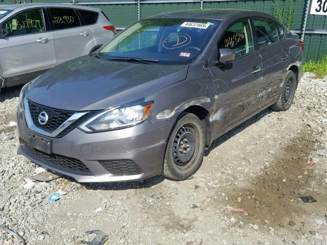 3N1AB7AP7GY291201 - 2016 NISSAN SENTRA S GRAY photo 2