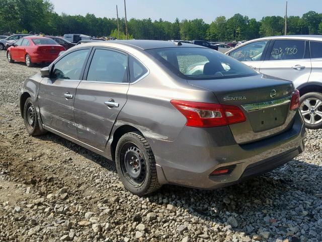 3N1AB7AP7GY291201 - 2016 NISSAN SENTRA S GRAY photo 3