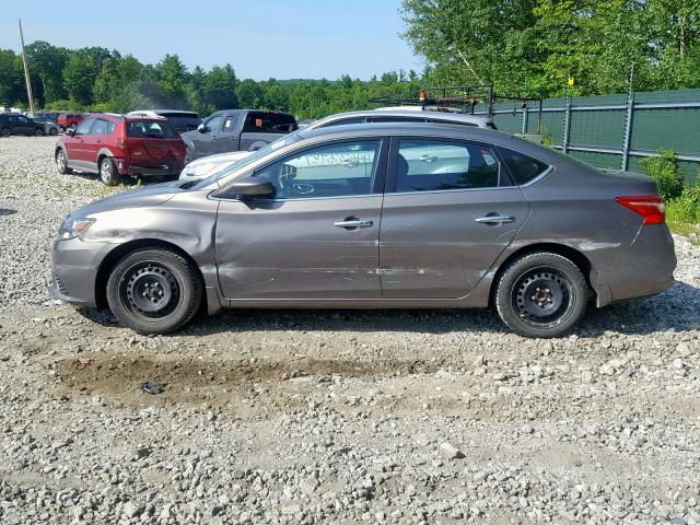 3N1AB7AP7GY291201 - 2016 NISSAN SENTRA S GRAY photo 9