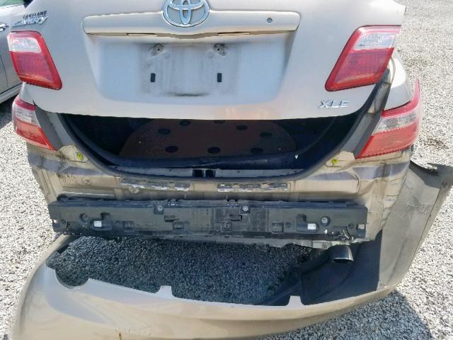 JTNBE46K573038645 - 2007 TOYOTA CAMRY NEW GOLD photo 9