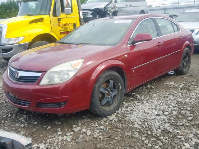 1G8ZS57N77F138684 - 2007 SATURN AURA XE RED photo 2