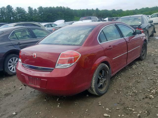 1G8ZS57N77F138684 - 2007 SATURN AURA XE RED photo 4