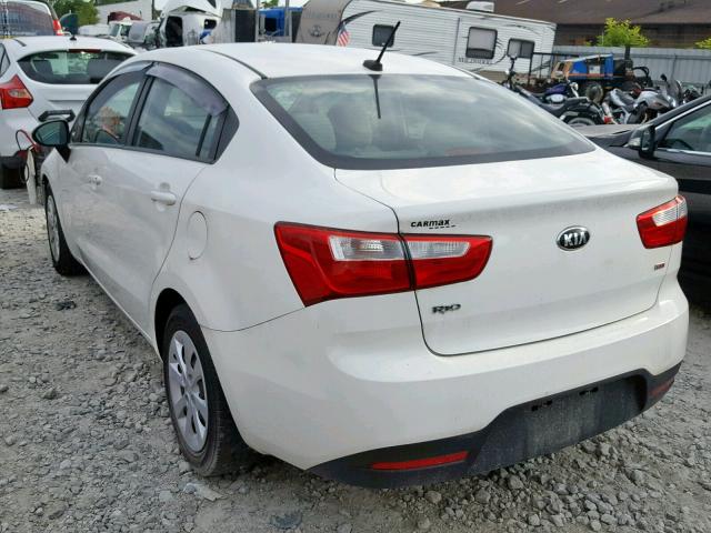 KNADM4A33F6501926 - 2015 KIA RIO LX WHITE photo 3