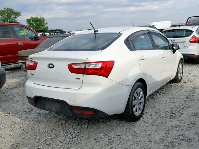 KNADM4A33F6501926 - 2015 KIA RIO LX WHITE photo 4