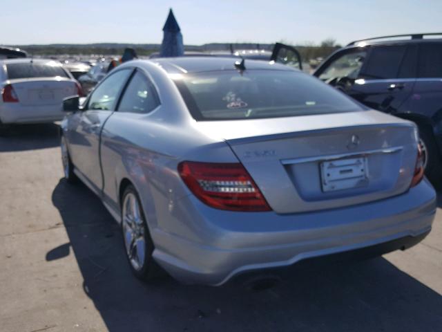 WDDGJ4HB6DG066841 - 2013 MERCEDES-BENZ C 250 SILVER photo 3