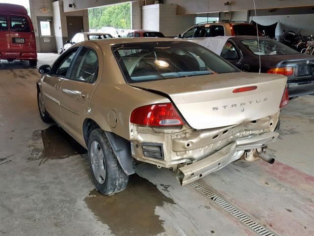 1B3EJ46X11N569914 - 2001 DODGE STRATUS SE GOLD photo 3