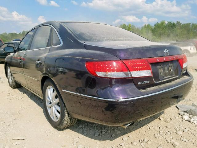 KMHFC46FX6A053906 - 2006 HYUNDAI AZERA SE MAROON photo 3