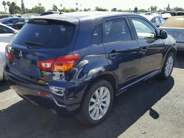 JA4AP4AU9BZ003125 - 2011 MITSUBISHI OUTLANDER BLUE photo 4