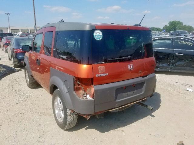 5J6YH28695L012373 - 2005 HONDA ELEMENT EX ORANGE photo 3