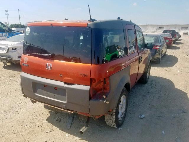 5J6YH28695L012373 - 2005 HONDA ELEMENT EX ORANGE photo 4