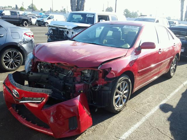 4T1BB3EK9BU138318 - 2011 TOYOTA CAMRY HYBR RED photo 2