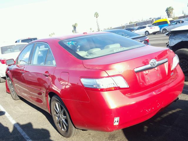 4T1BB3EK9BU138318 - 2011 TOYOTA CAMRY HYBR RED photo 3