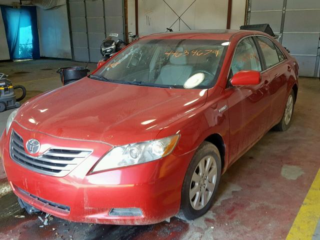 4T1BB46K69U098827 - 2009 TOYOTA CAMRY HYBR RED photo 2