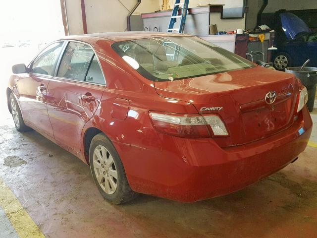 4T1BB46K69U098827 - 2009 TOYOTA CAMRY HYBR RED photo 3