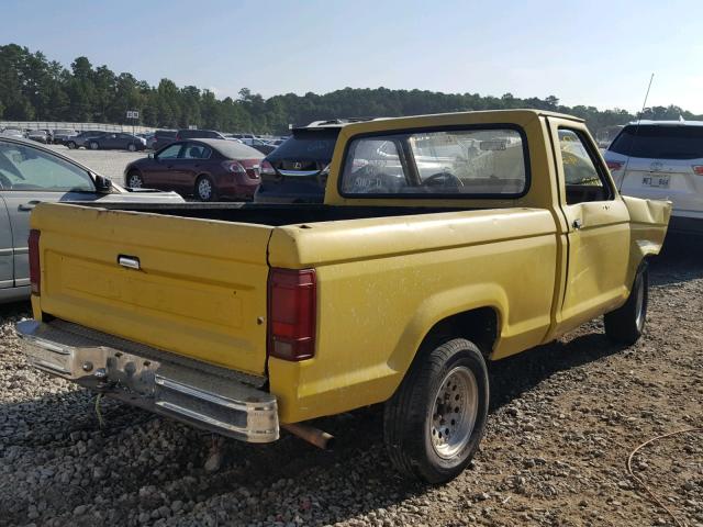 1FTBR10C0JUA11556 - 1988 FORD RANGER YELLOW photo 4