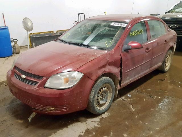 1G1AT58H797226052 - 2009 CHEVROLET COBALT LT MAROON photo 2