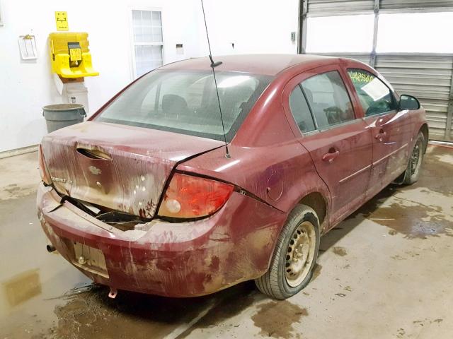 1G1AT58H797226052 - 2009 CHEVROLET COBALT LT MAROON photo 4