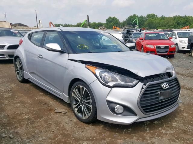 KMHTC6AE6GU264517 - 2016 HYUNDAI VELOSTER T SILVER photo 1