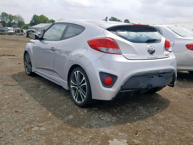 KMHTC6AE6GU264517 - 2016 HYUNDAI VELOSTER T SILVER photo 3