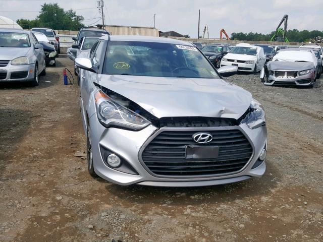 KMHTC6AE6GU264517 - 2016 HYUNDAI VELOSTER T SILVER photo 9