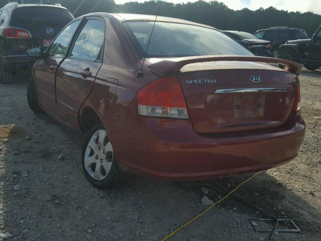 KNAFE221895599899 - 2009 KIA SPECTRA EX RED photo 3