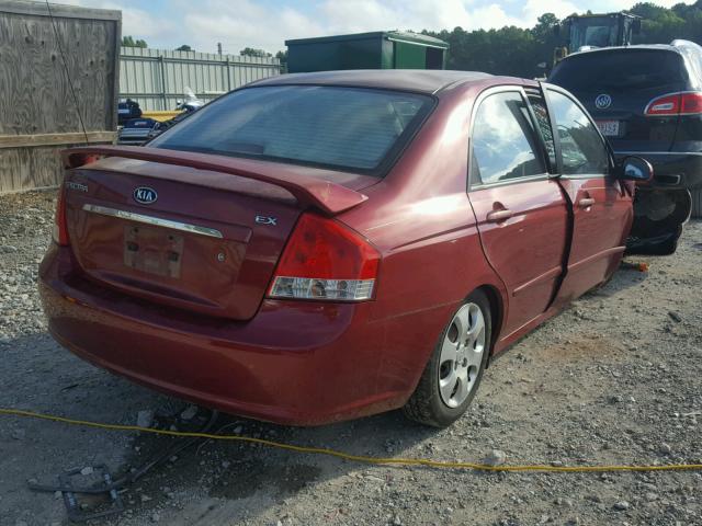 KNAFE221895599899 - 2009 KIA SPECTRA EX RED photo 4