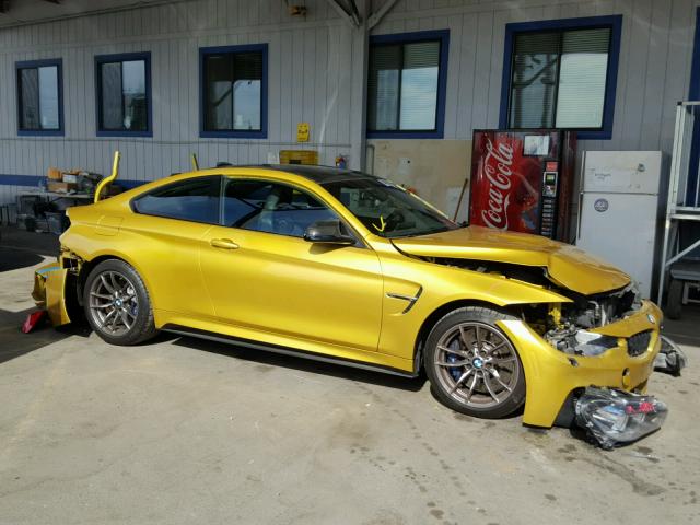 WBS3R9C54FK333516 - 2015 BMW M4 YELLOW photo 9