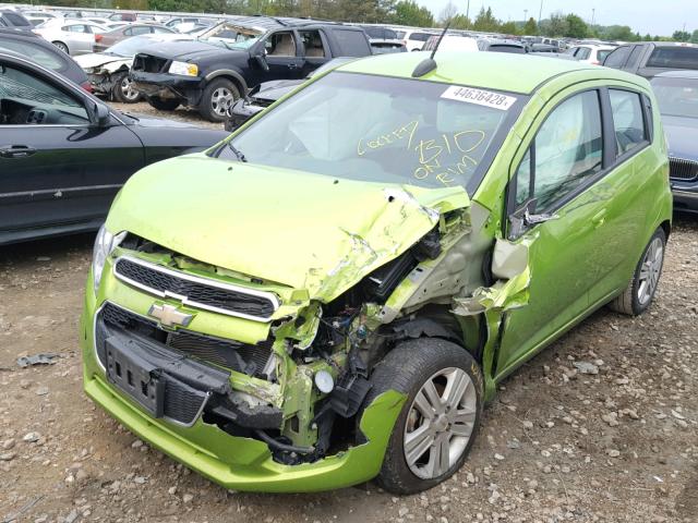 KL8CD6S90FC749560 - 2015 CHEVROLET SPARK 1LT GREEN photo 2