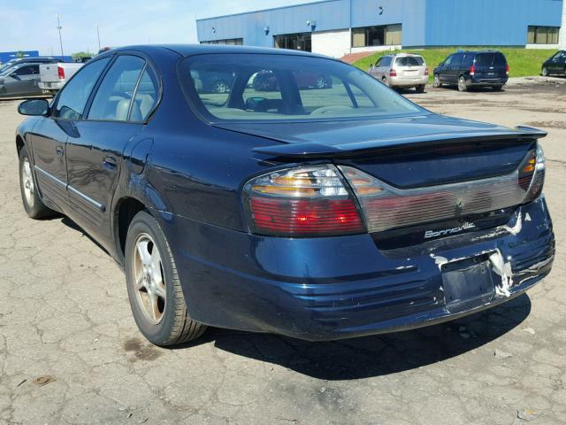 1G2HX54K124210985 - 2002 PONTIAC BONNEVILLE BLUE photo 3