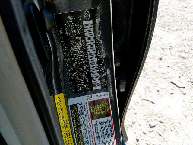 4T1BD1FK8CU017598 - 2012 TOYOTA CAMRY HYBR GRAY photo 10